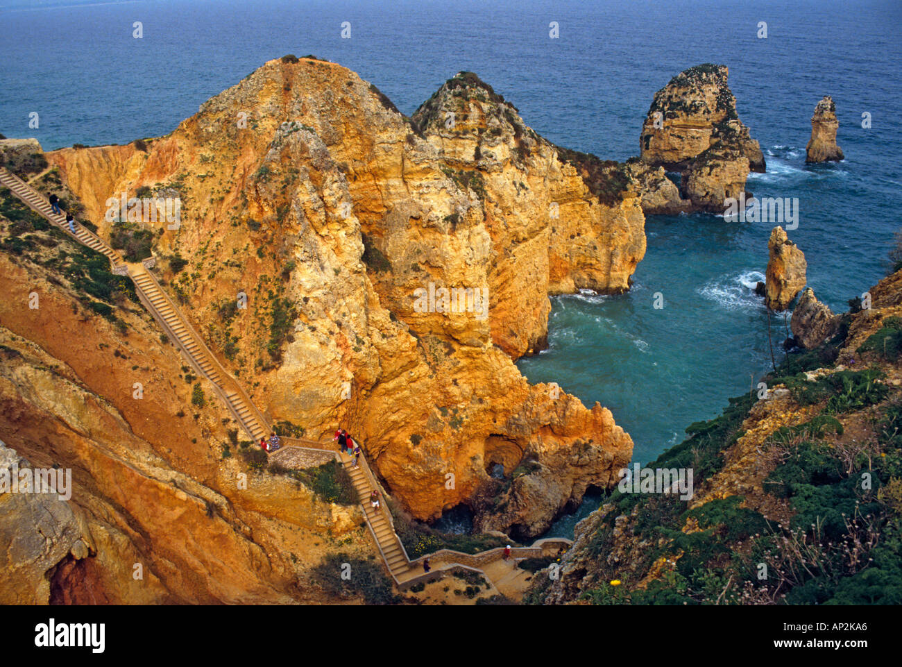 Falaises de Ponta da Piedade Lagos Algarve Portugal Europe Banque D'Images