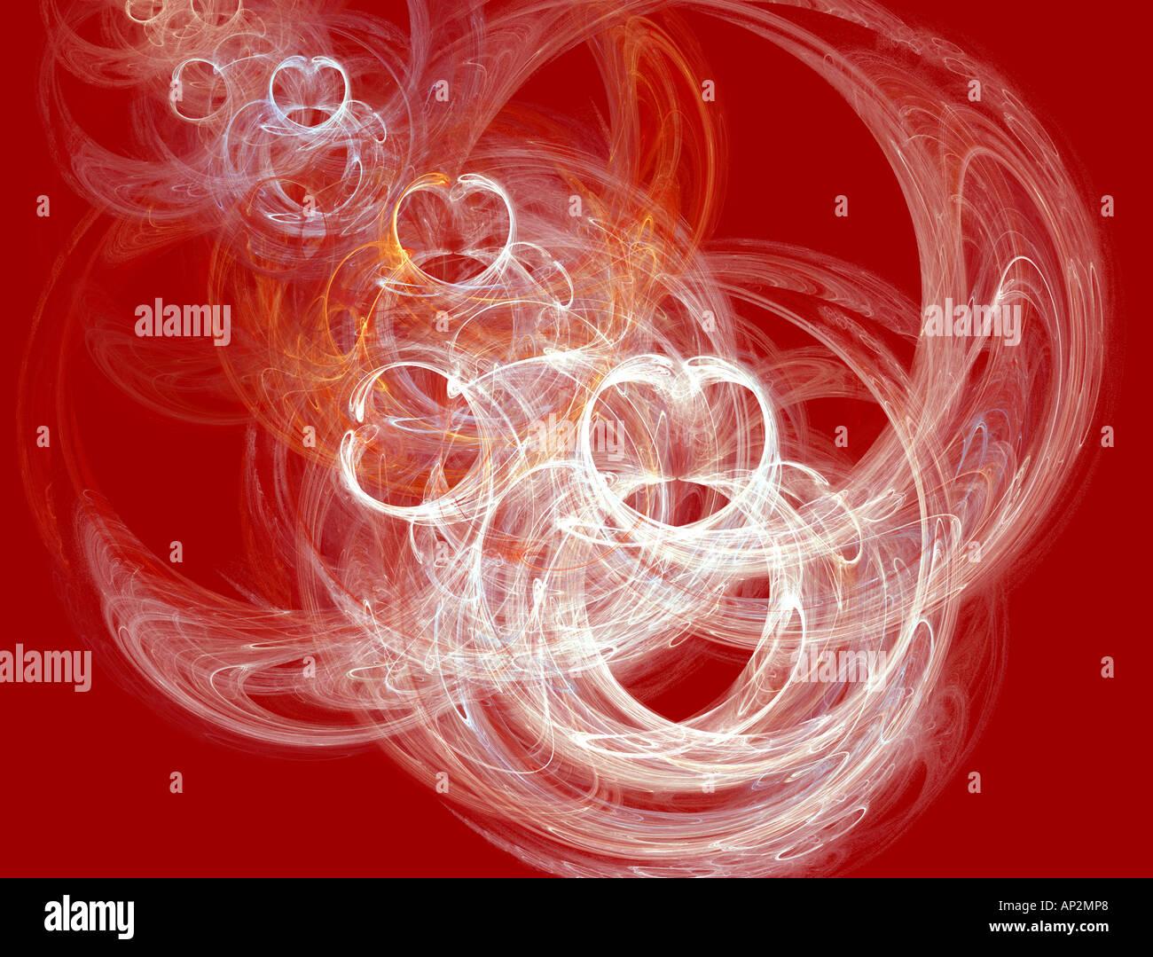Coeurs abstract Fractal Banque D'Images