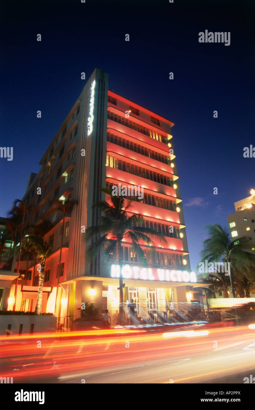 L'hôtel Victor, Ocean Drive, à South Beach, Miami, Floride, USA Banque D'Images L'hôtel Victor, Ocean Drive, à South Beach, Miami, Floride, USA Banque D'Images
