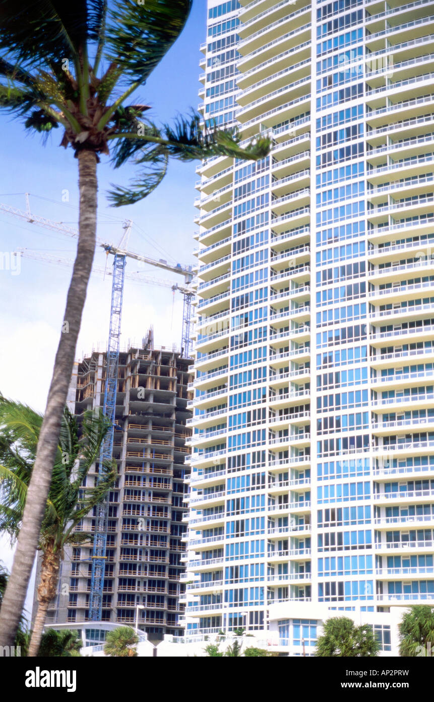 Boom Immobilier, South Beach, Miami, USA, Floria Banque D'Images