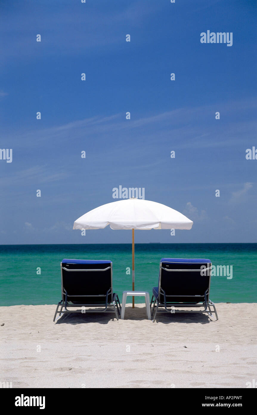 Impression de plage, South Beach, Miami, Floride, USA Banque D'Images Impression de plage, South Beach, Miami, Floride, USA Banque D'Images