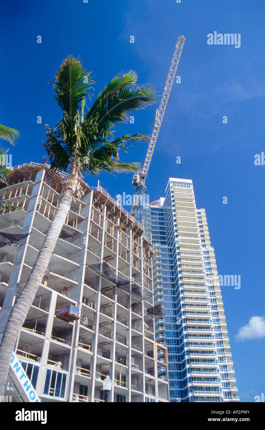 Boom Immobilier, South Beach, Miami, USA, Floria Banque D'Images