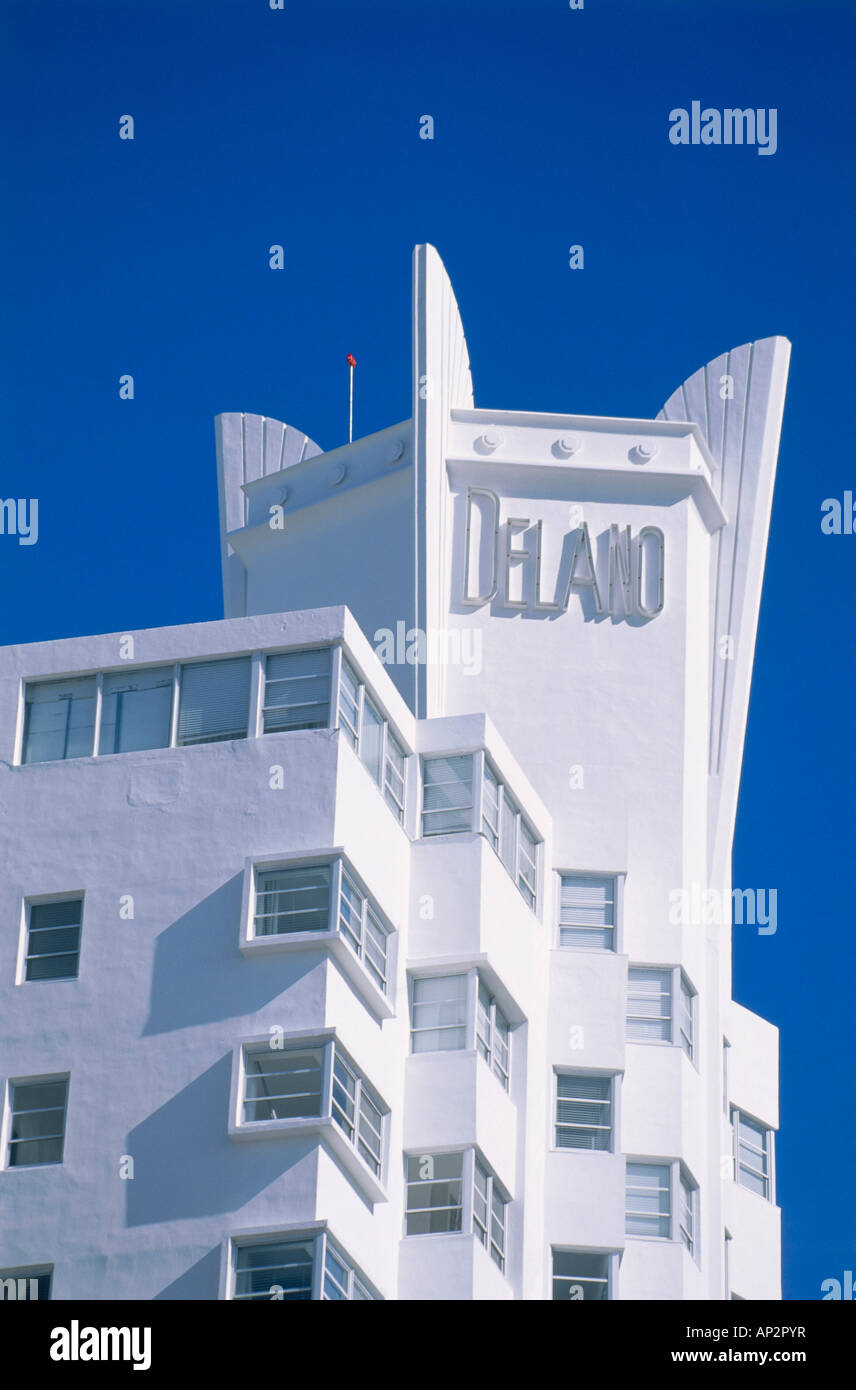 Hôtel Delano, Collins Avenue, South Beach, Miami, Floride, USA Banque D'Images Hôtel Delano, Collins Avenue, South Beach, Miami, Floride, USA Banque D'Images
