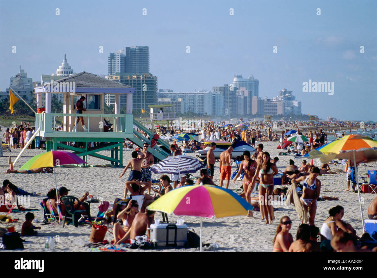 Beach, South Beach, Miami, Floride, USA Banque D'Images