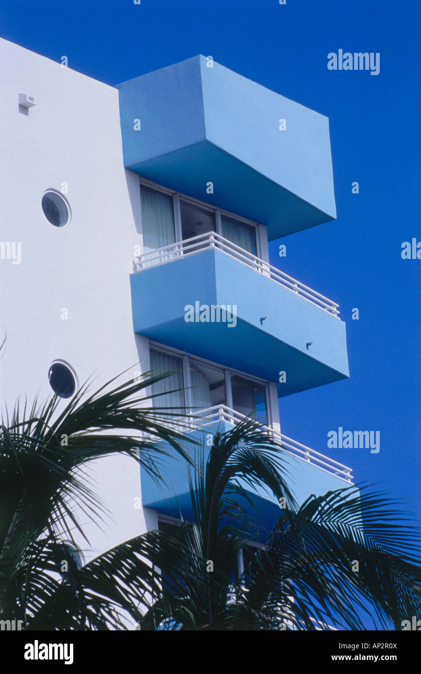 Architecture extérieure, Ocean Drive, à South Beach, Miami, Floride, USA Banque D'Images Architecture extérieure, Ocean Drive, à South Beach, Miami, Floride, USA Banque D'Images