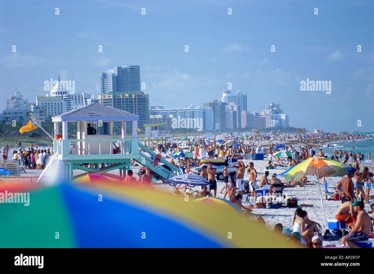 Beach, South Beach, Miami, Floride, USA Banque D'Images Beach, South Beach, Miami, Floride, USA Banque D'Images