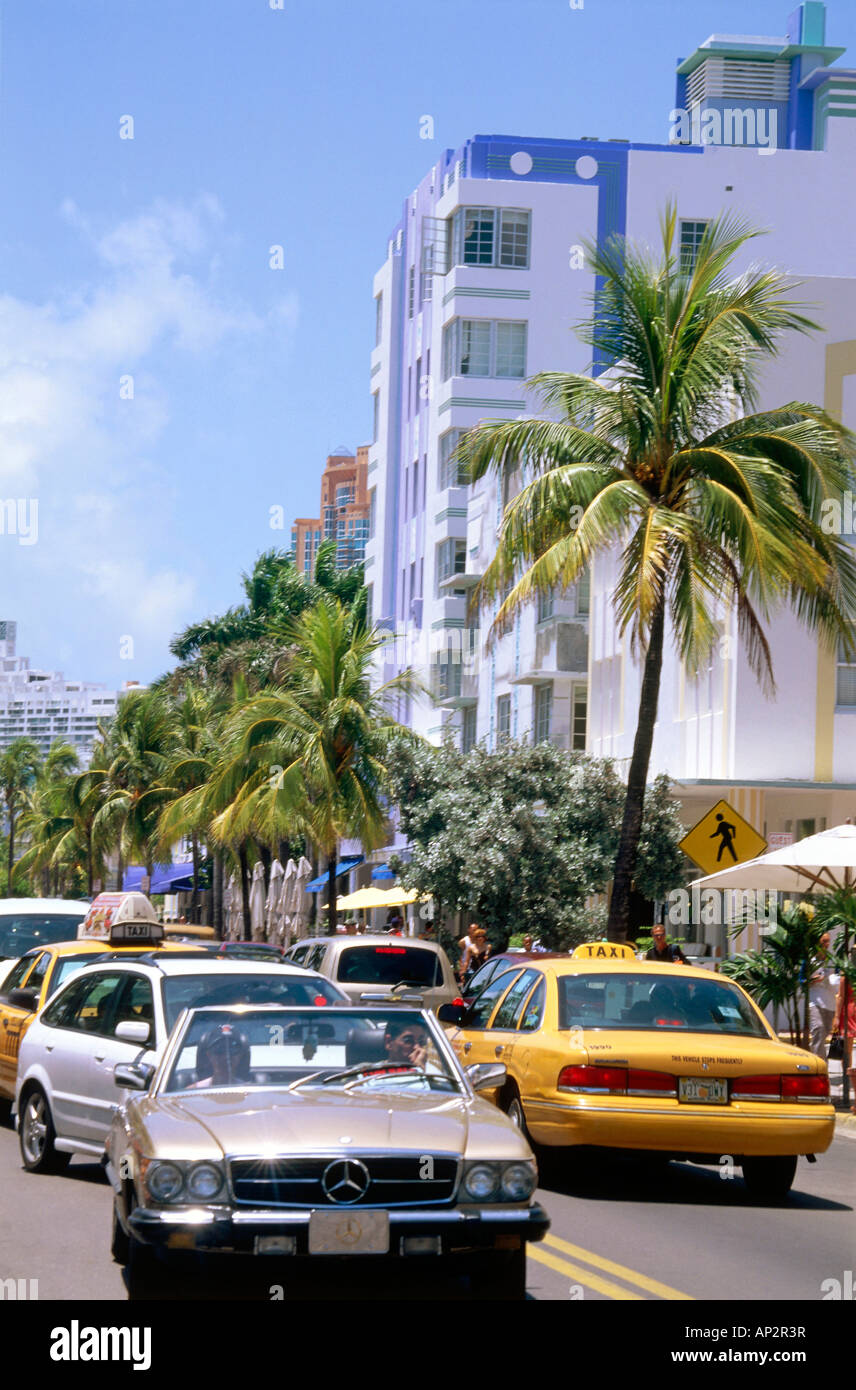 Ocean Drive, à South Beach, Miami, Floride, USA Banque D'Images Ocean Drive, à South Beach, Miami, Floride, USA Banque D'Images