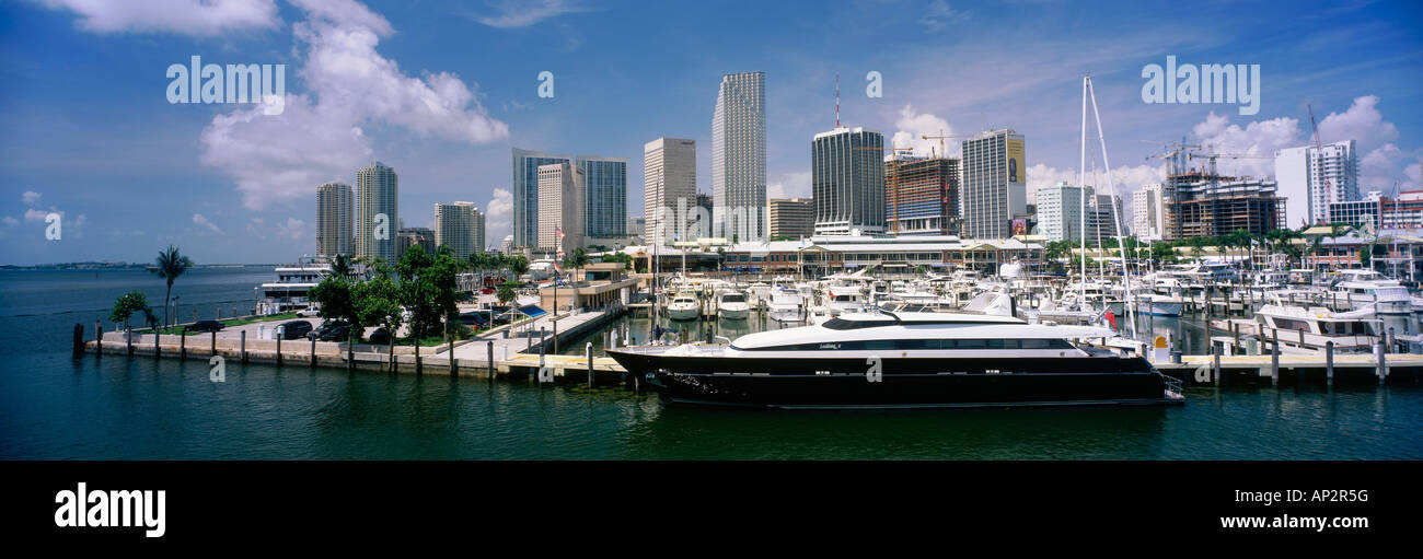 Yachthafen Miamarina Bayfront,, du centre-ville, Miami, Floride, USA Banque D'Images