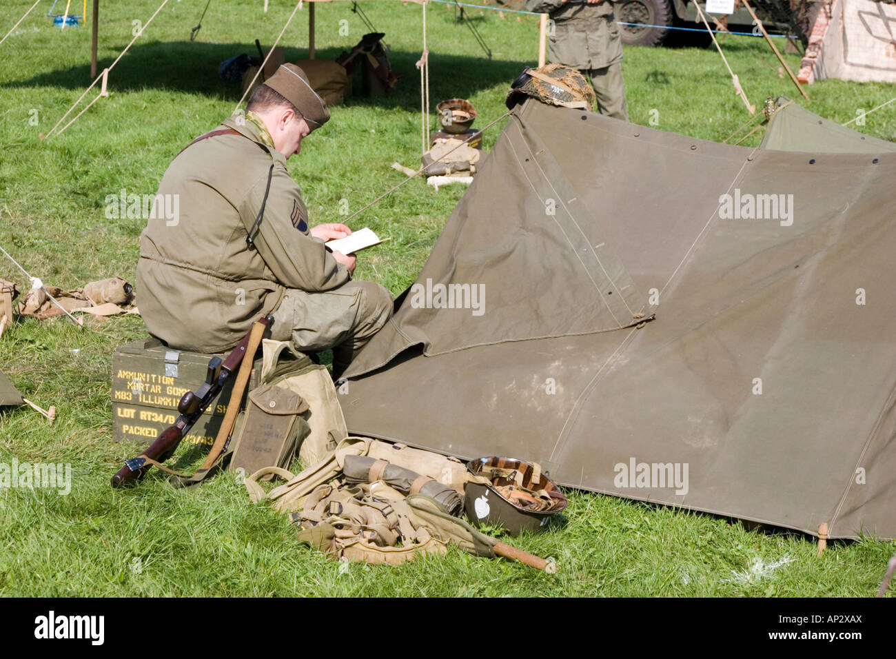 Soldats qui ont participé à la DEUXIÈME GUERRE MONDIALE, camp re adoption Banque D'Images