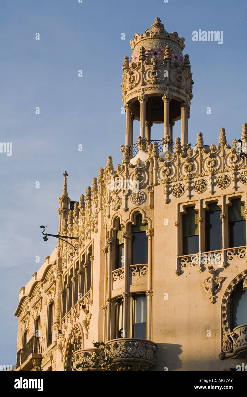 Casa Lleó Morera, Modernisme, Luis Domenech i Montaner, Passeig de Gracia, Eixample, Barcelone, Espagne Banque D'Images