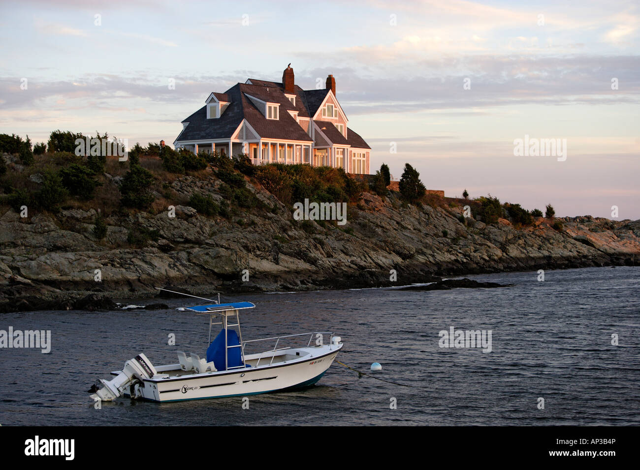 Maisons élégantes sur Ocean Drive à Newport, Rhode Island, United States de Ameica, USA Banque D'Images