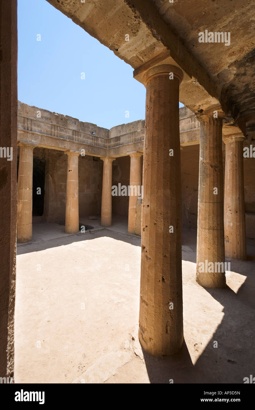 Tombes des rois près de Paphos, Chypre, Côte Ouest Banque D'Images