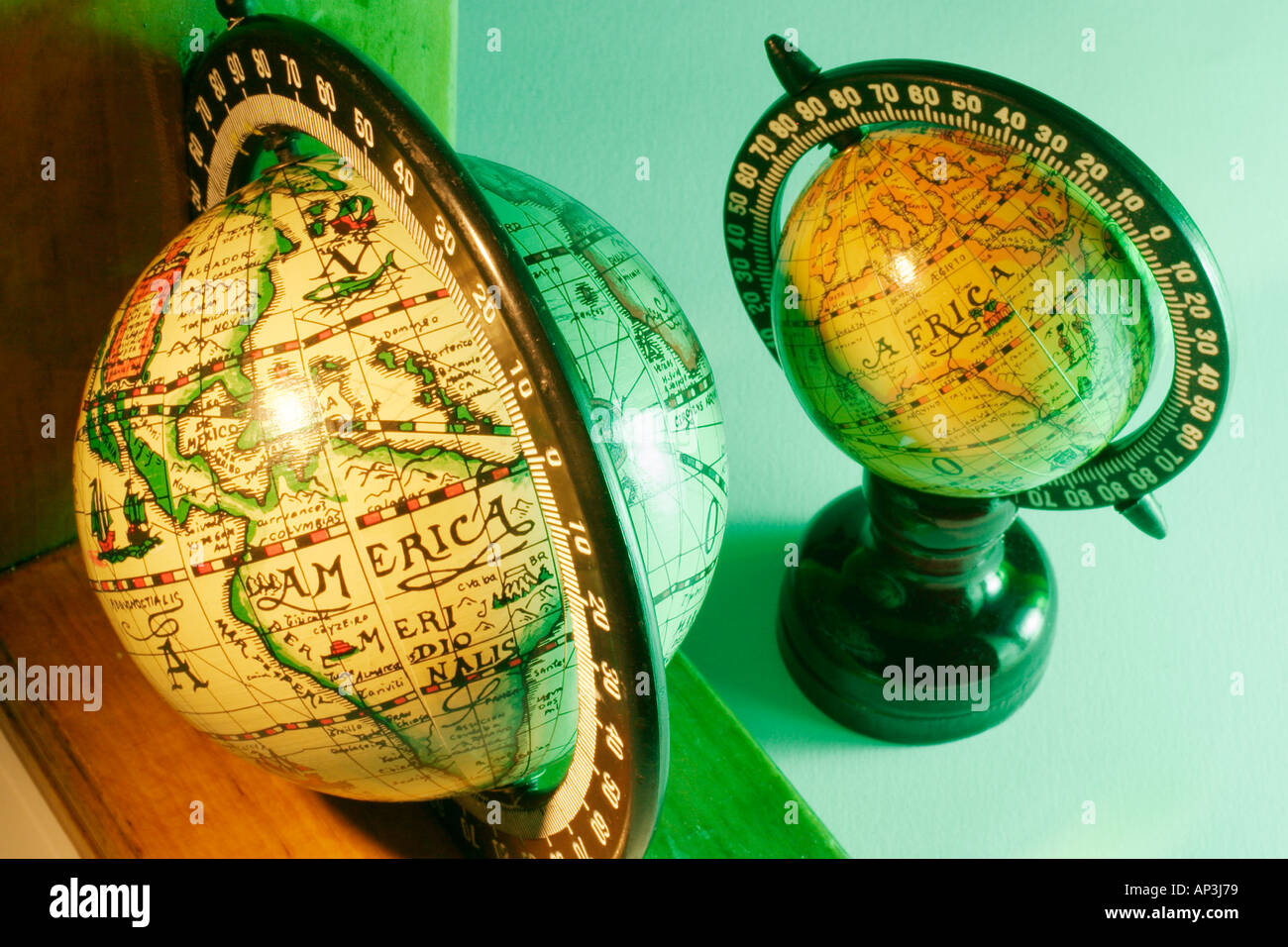 Globes antiques Banque D'Images