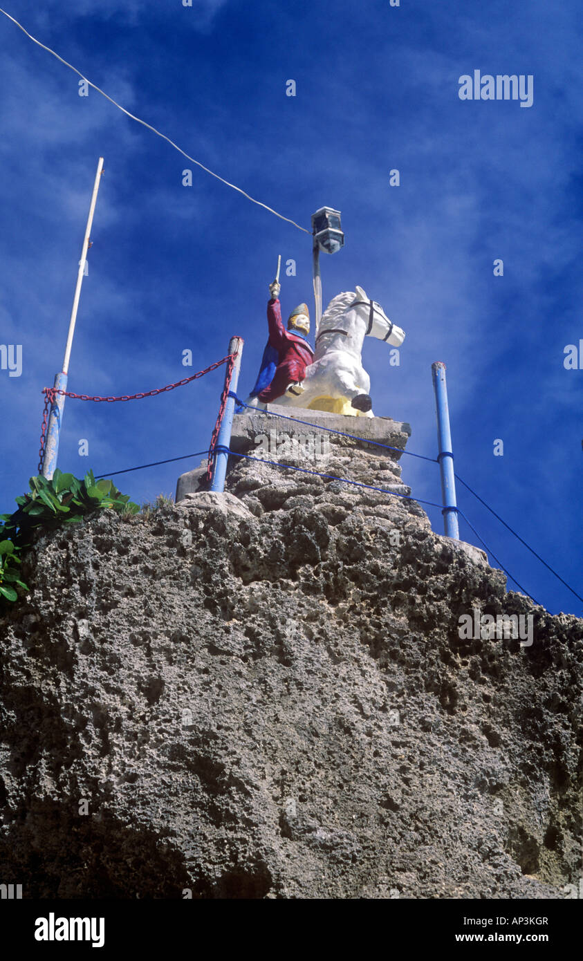 Une statue à l'Tangka Beach, Southern Leyte Banque D'Images