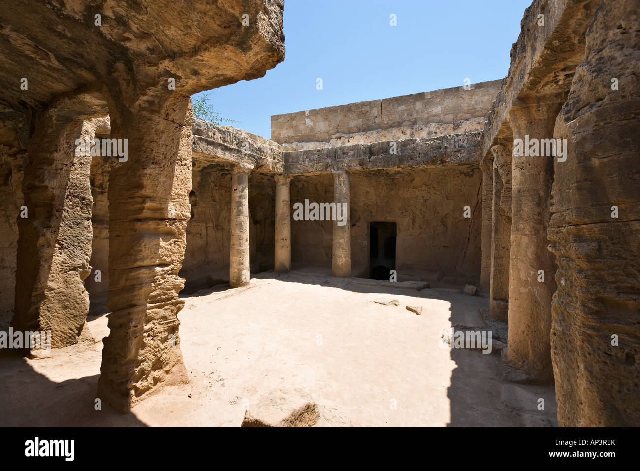 Tombes des rois près de Paphos, Chypre, Côte Ouest Banque D'Images