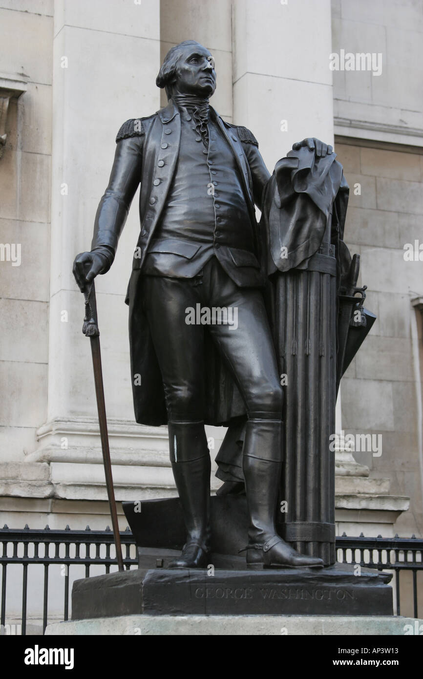 Statue de George Washington London England uk Banque D'Images