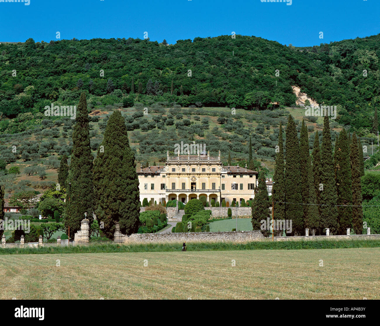 Allegri Villa Arvedi, près de Vérone en Italie. Construit 1656 par Giovanni Bianchi. Banque D'Images