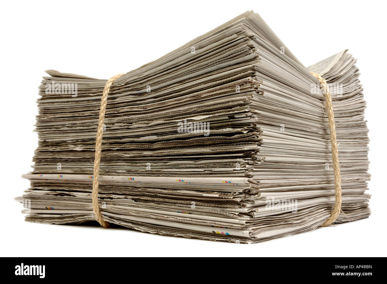Pile de vieux journaux Banque D'Images