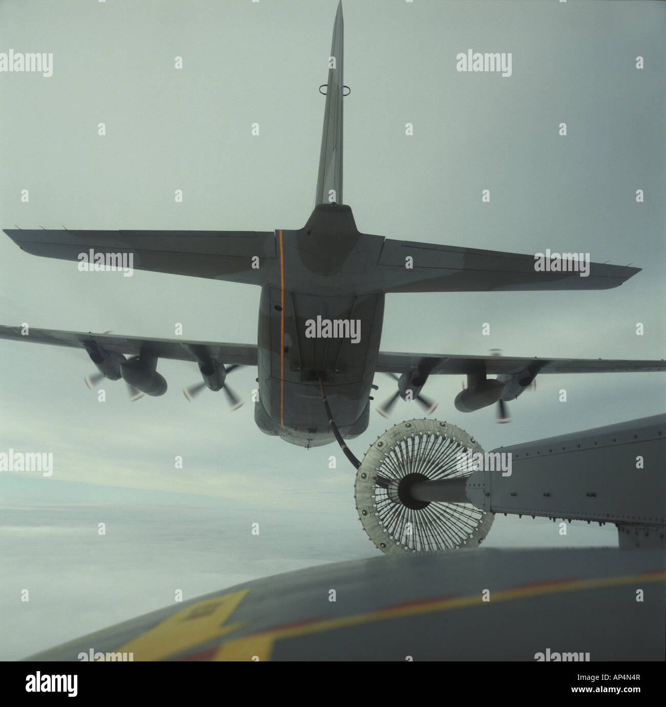 RAF Hercules Hercules un autre ravitaillement sur Iles Falkland Banque D'Images