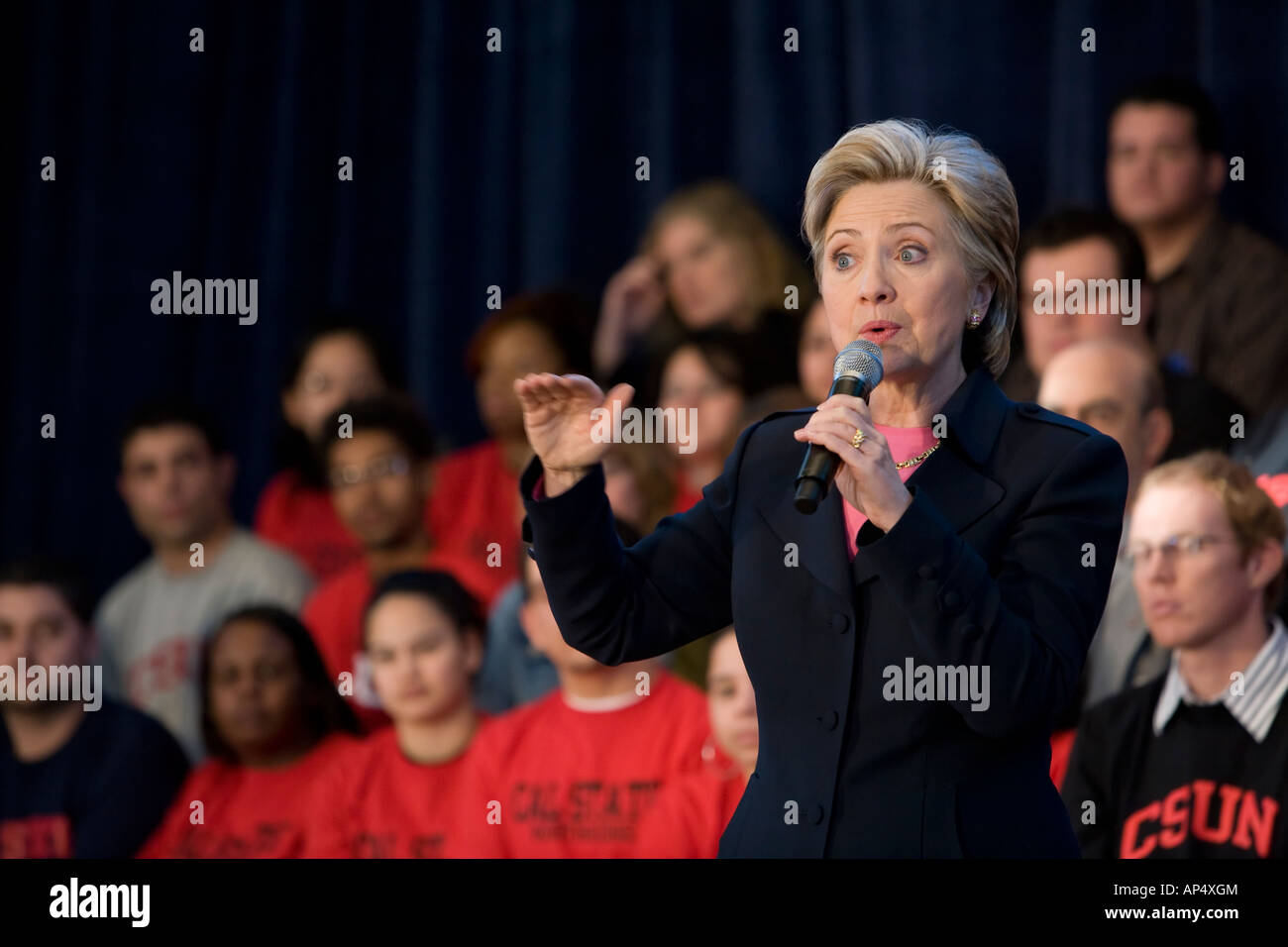 Hillary Clinton lors d'un rassemblement politique en Californie Banque D'Images