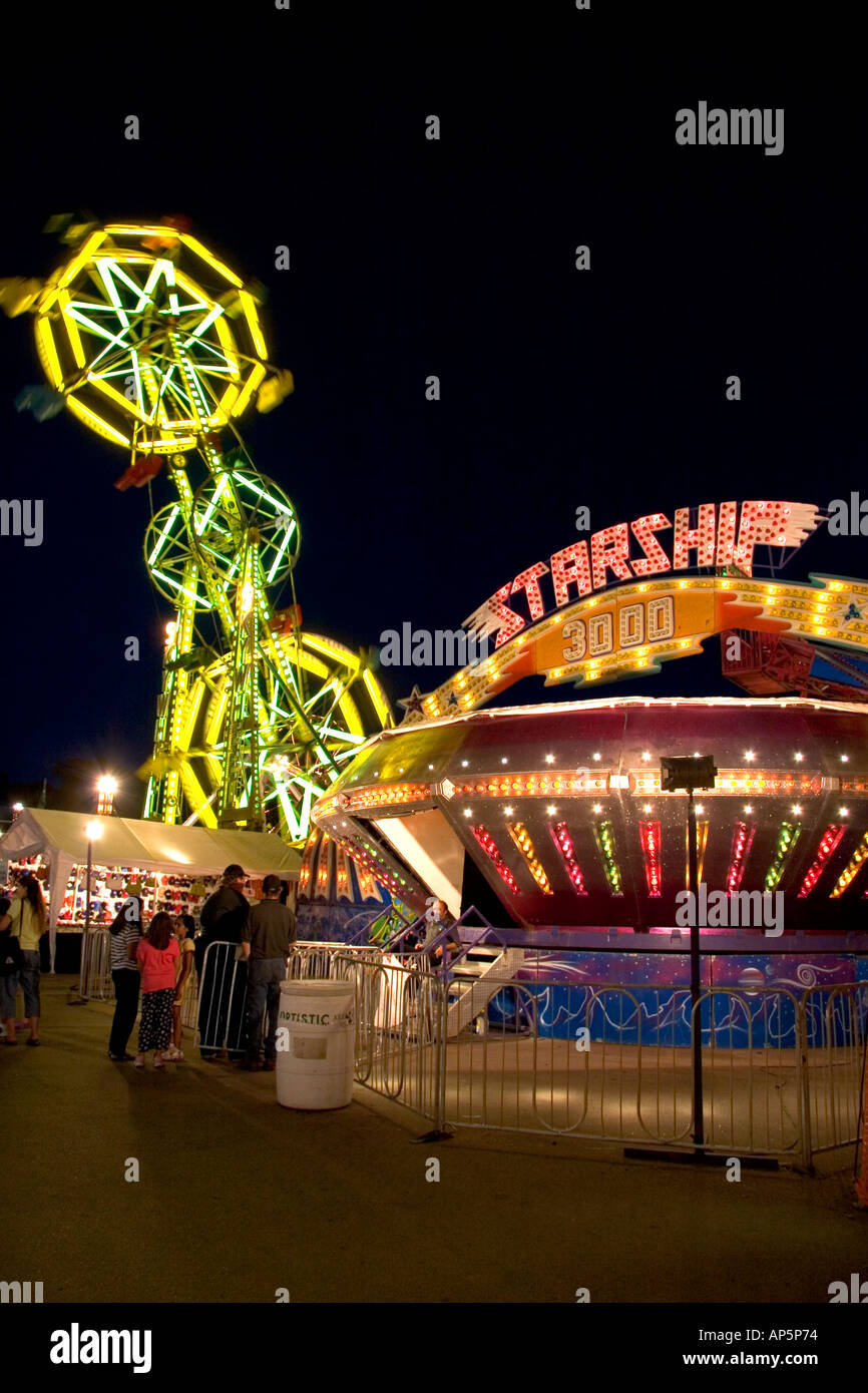 Manèges à juste l'Iowa State Fair de Des Moines Banque D'Images