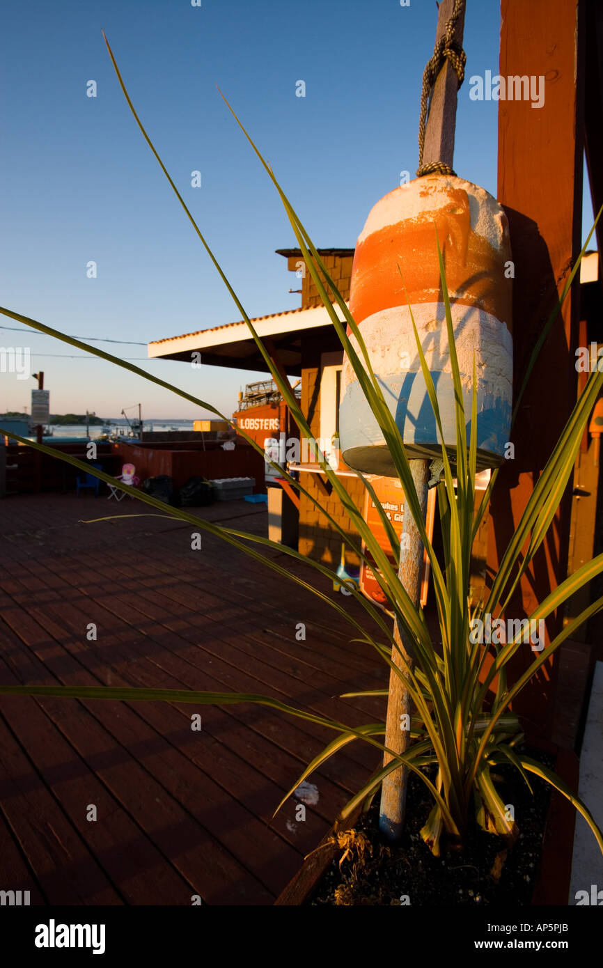 Holbrook's Lobster Wharf et grille. Cundy Harbor, Maine. Banque D'Images