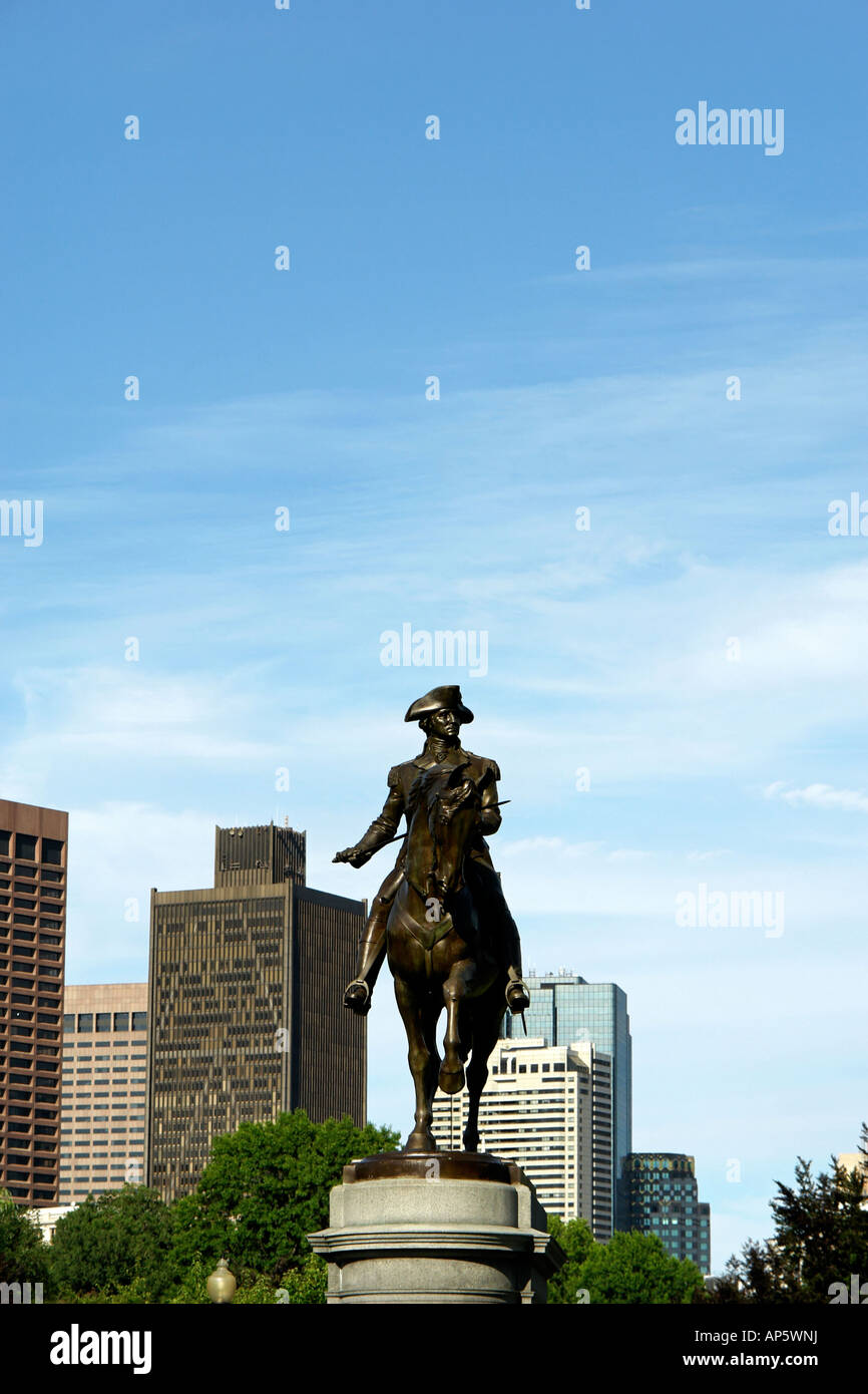 Statue de George Washington à Boston Banque D'Images