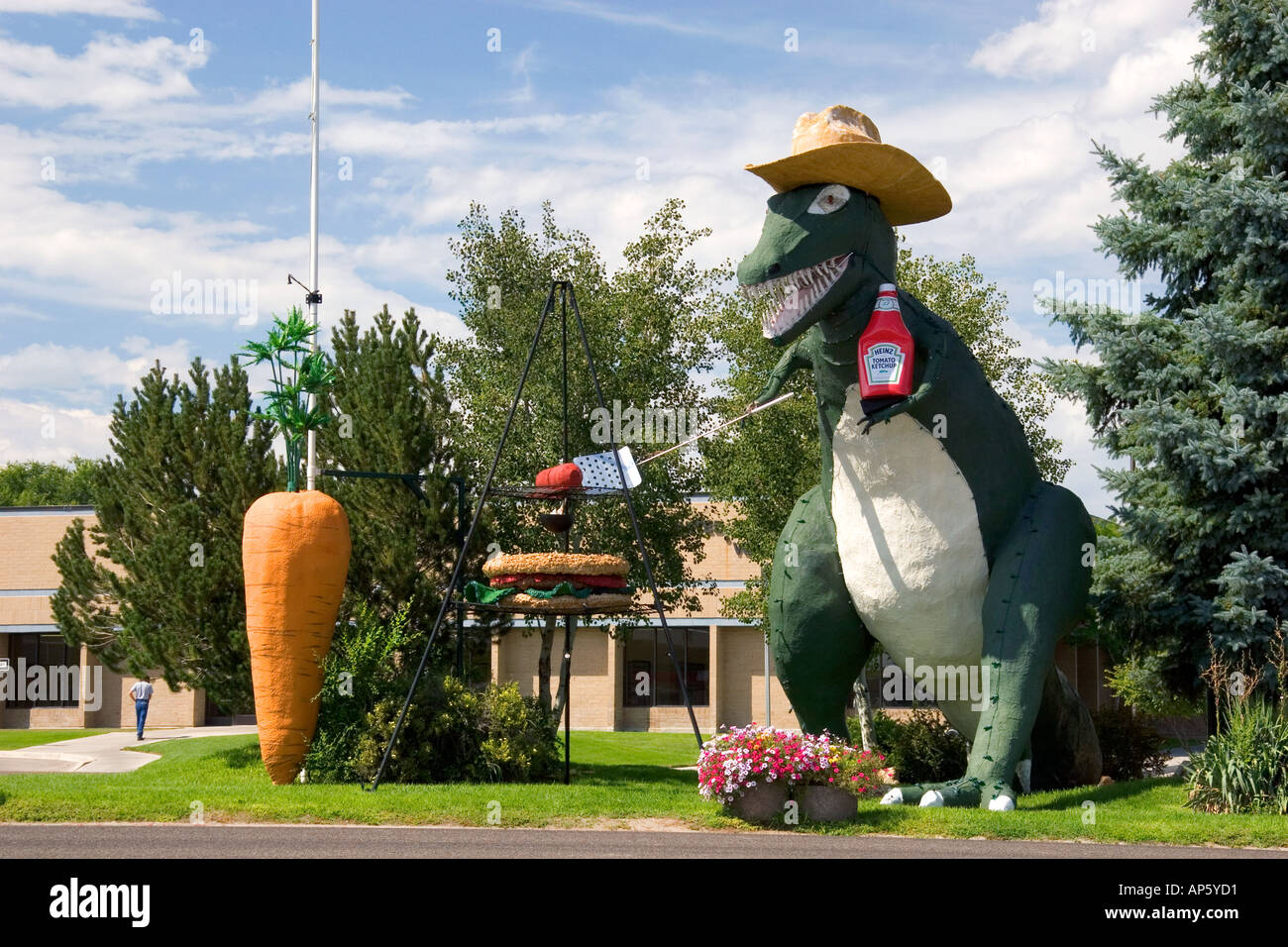 Statue de dinosaure dans l'Utah Vernal Banque D'Images