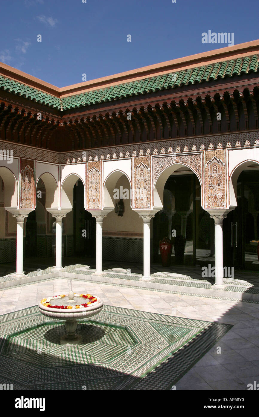 Maroc Marrakech La Villa des Orangers Rue Banque D'Images