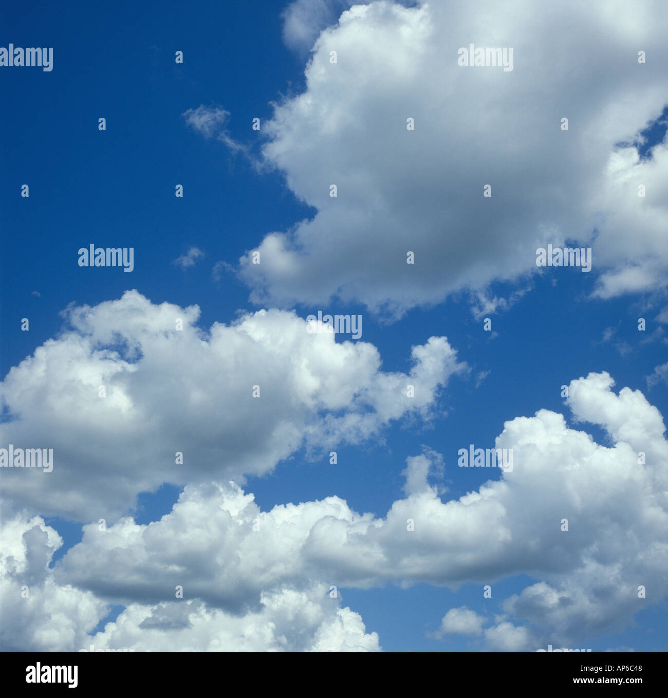 Les cumulus et ciel bleu Banque D'Images