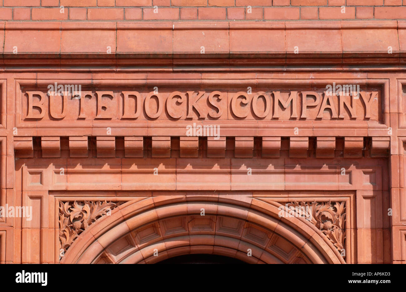 Bute Docks Company Détails sur Victorian 1896 Pierhead building à Cardiff Bay South Wales UK Banque D'Images