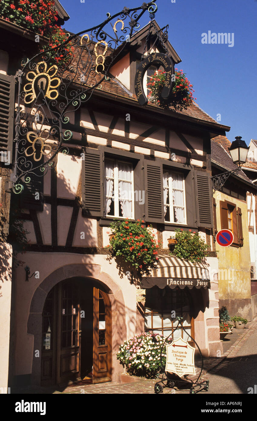 France Alsace Riquewihr shop Banque D'Images