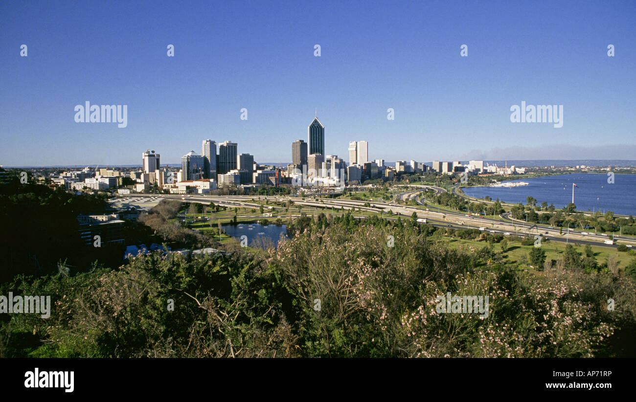 Une vue sur les toits de Perth Australie Banque D'Images