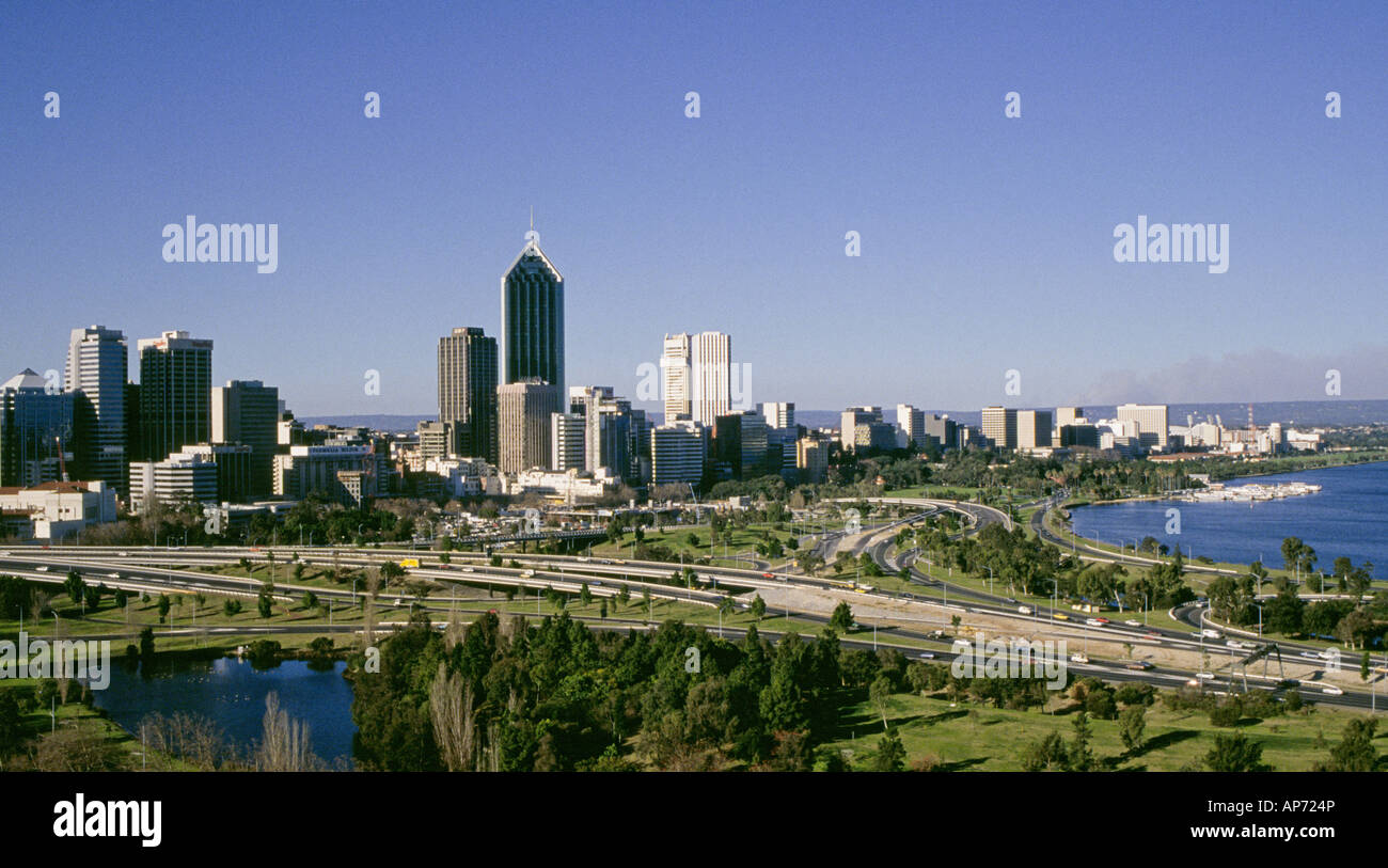 Une vue sur les toits de Perth Australie Banque D'Images