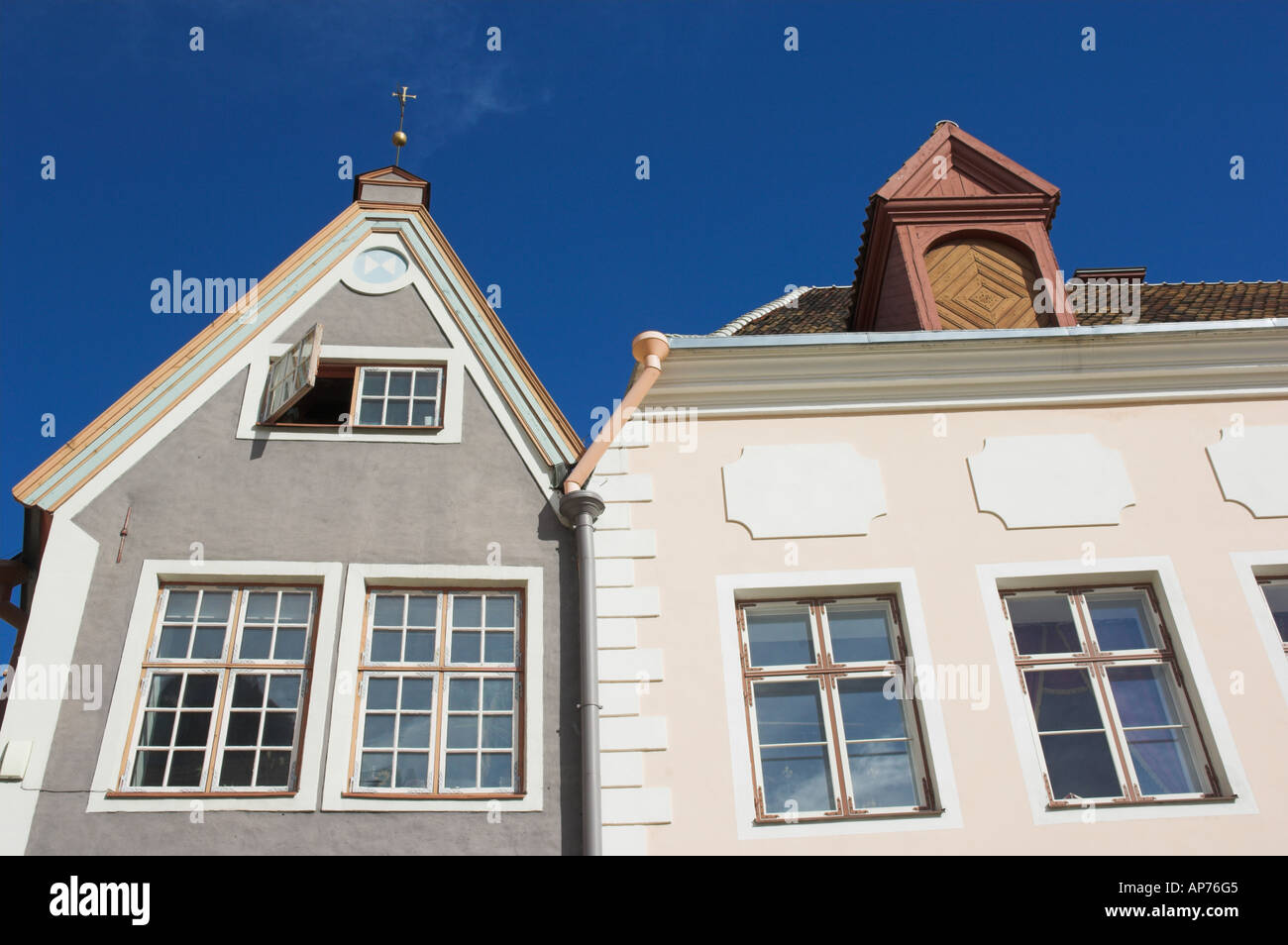 Old Town Square house gable détail Tallinn Estonie Etats baltes Banque D'Images