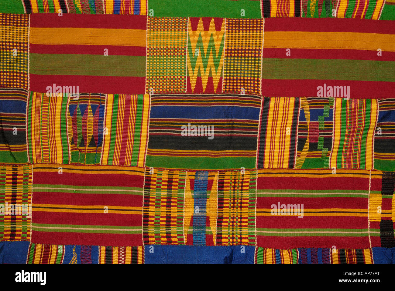 Détail d'une bande textile coton tissé à partir de l'Ewe au sud-est du Ghana Banque D'Images