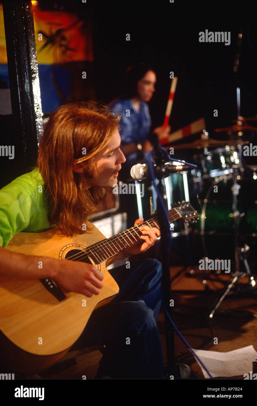 UK Wales Aberystwyth University Le Groupe Pop Les Crockets vivre dans Uni Bar KM Banque D'Images