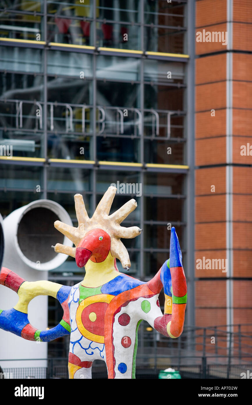 Beaubourg, '' Les jardins musicaux Stravinski, Niki de Saint-Phalle Paris Banque D'Images