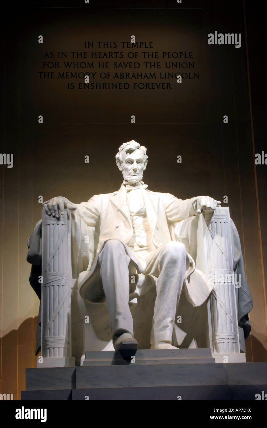 Lincoln Memorial, Washington DC Banque D'Images