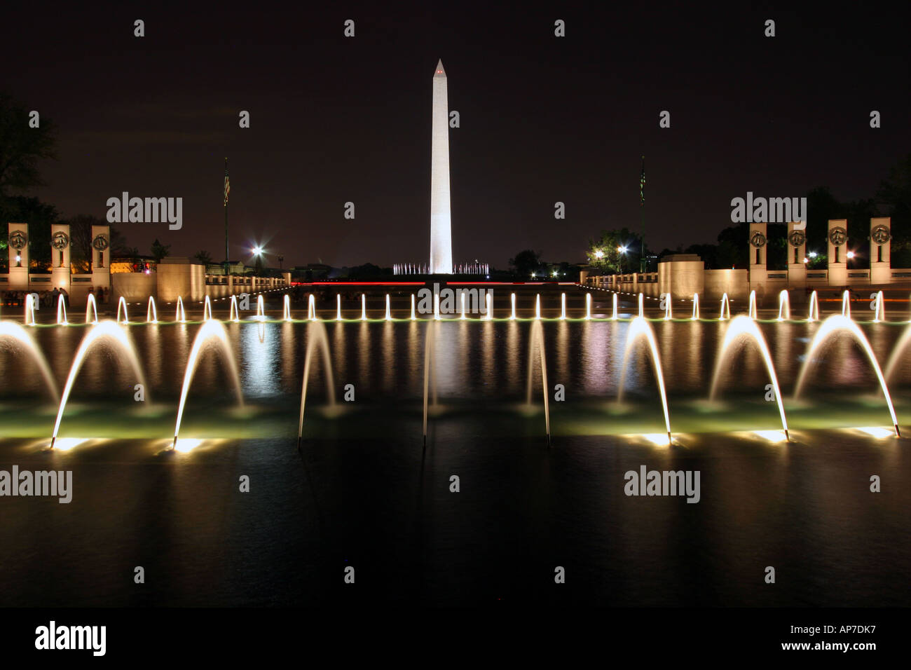 La seconde guerre mondiale memorial, washington dc Banque D'Images