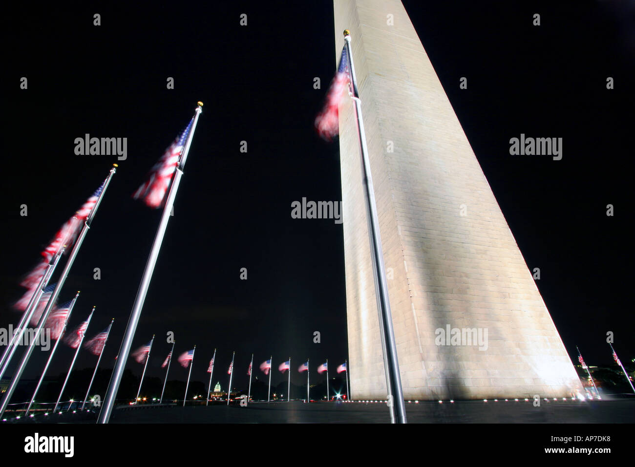 Washington memorial de nuit Banque D'Images