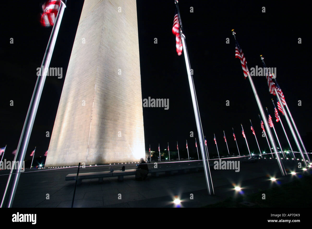 Washington memorial de nuit Banque D'Images