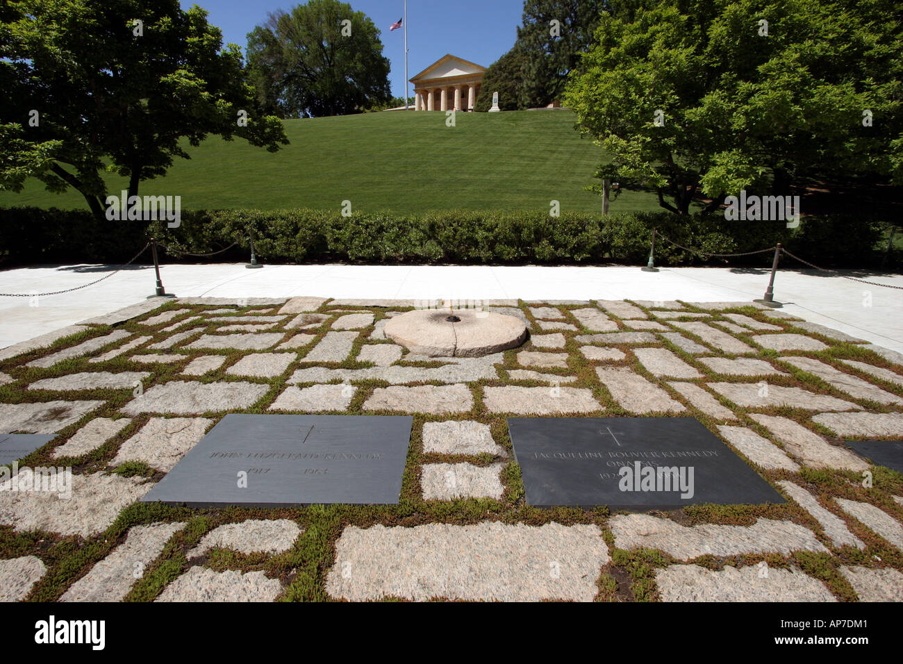 Tombe de john f. Kennedy, le cimetière national d'Arlington Banque D'Images