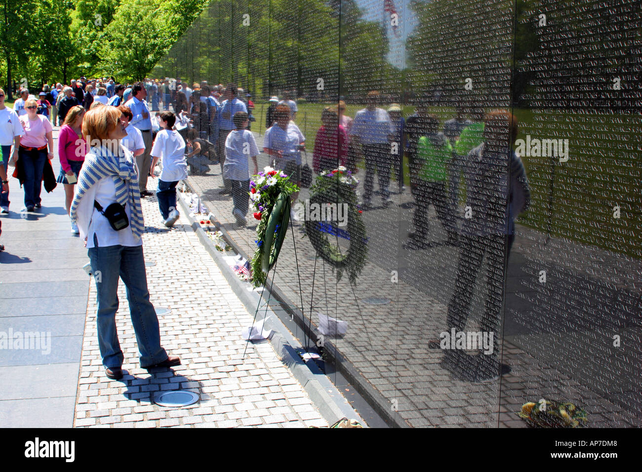 Les anciens combattants du Vietnam War Memorial Banque D'Images