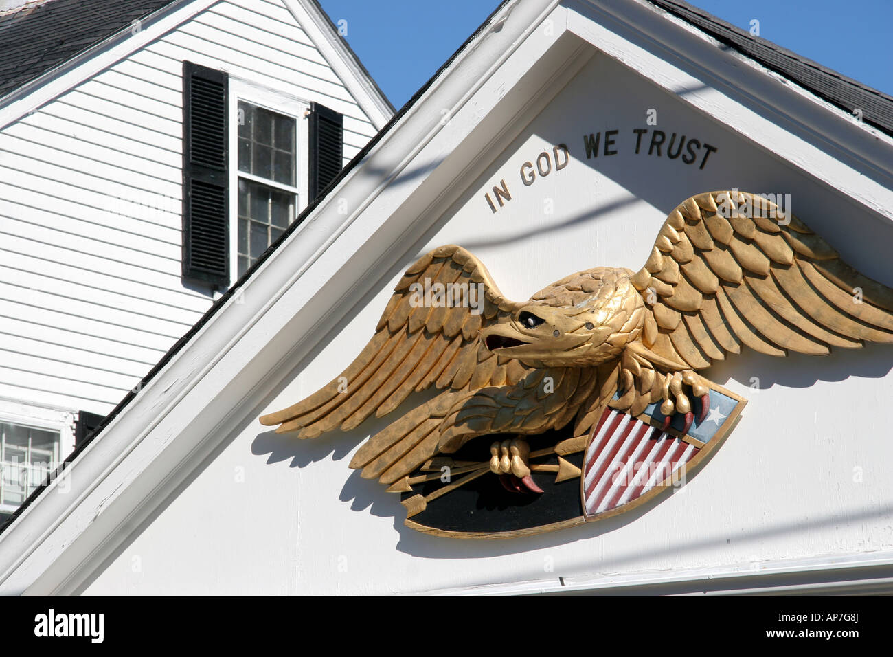 En Dieu nous avons confiance accueil Cape Cod Banque D'Images En Dieu nous avons confiance accueil Cape Cod Banque D'Images