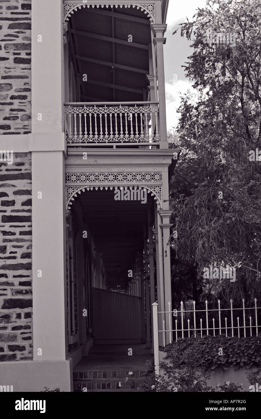 Balcon, Carrington Street, Adelaide, Australie du Sud, Australie Banque D'Images