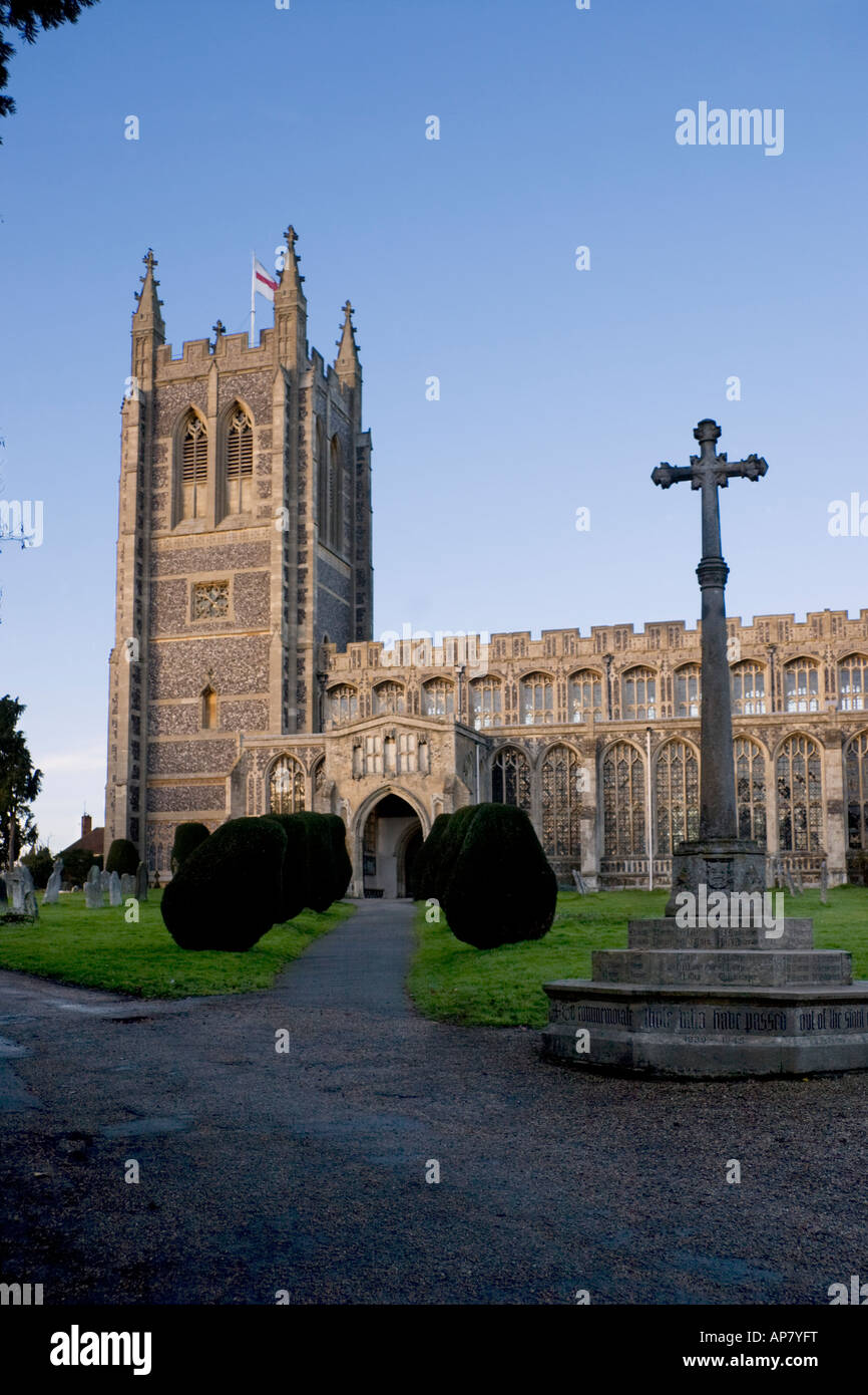 L'église Holy Trinity Suffolk Angleterre Long Melford Banque D'Images
