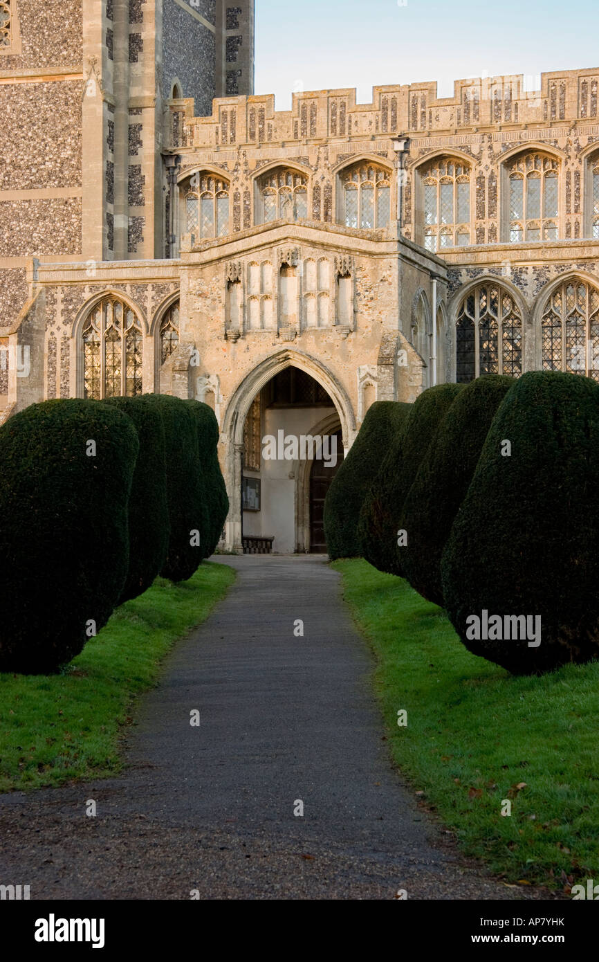 L'église Holy Trinity Suffolk Angleterre Long Melford Banque D'Images