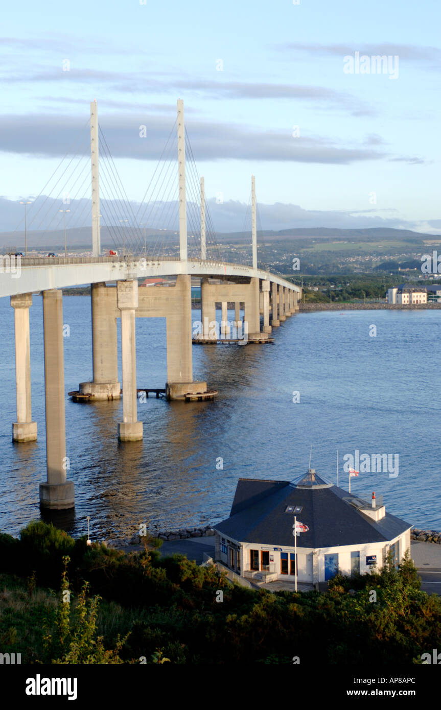Pont Kessock le Moray Firth entre Inverness et la Black Isle. XPL 3523-343 Banque D'Images