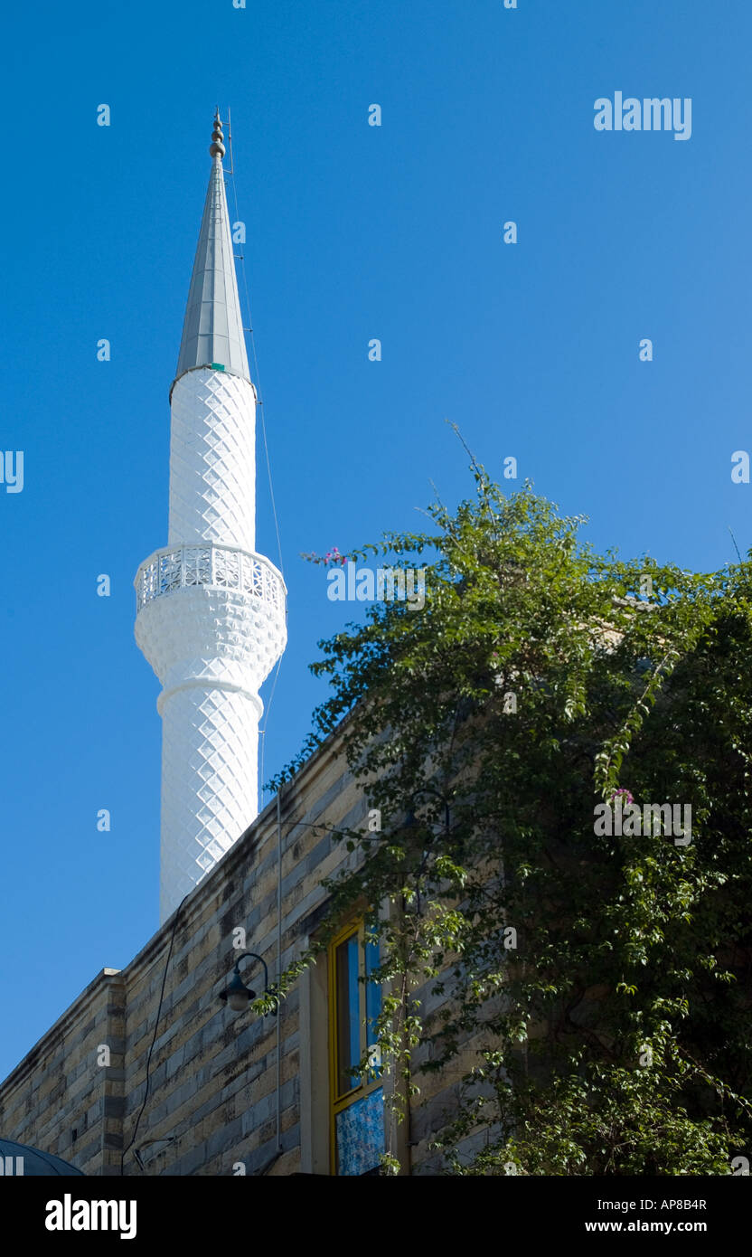 La Turquie un minaret à Marmaris centre Vieille ville Banque D'Images